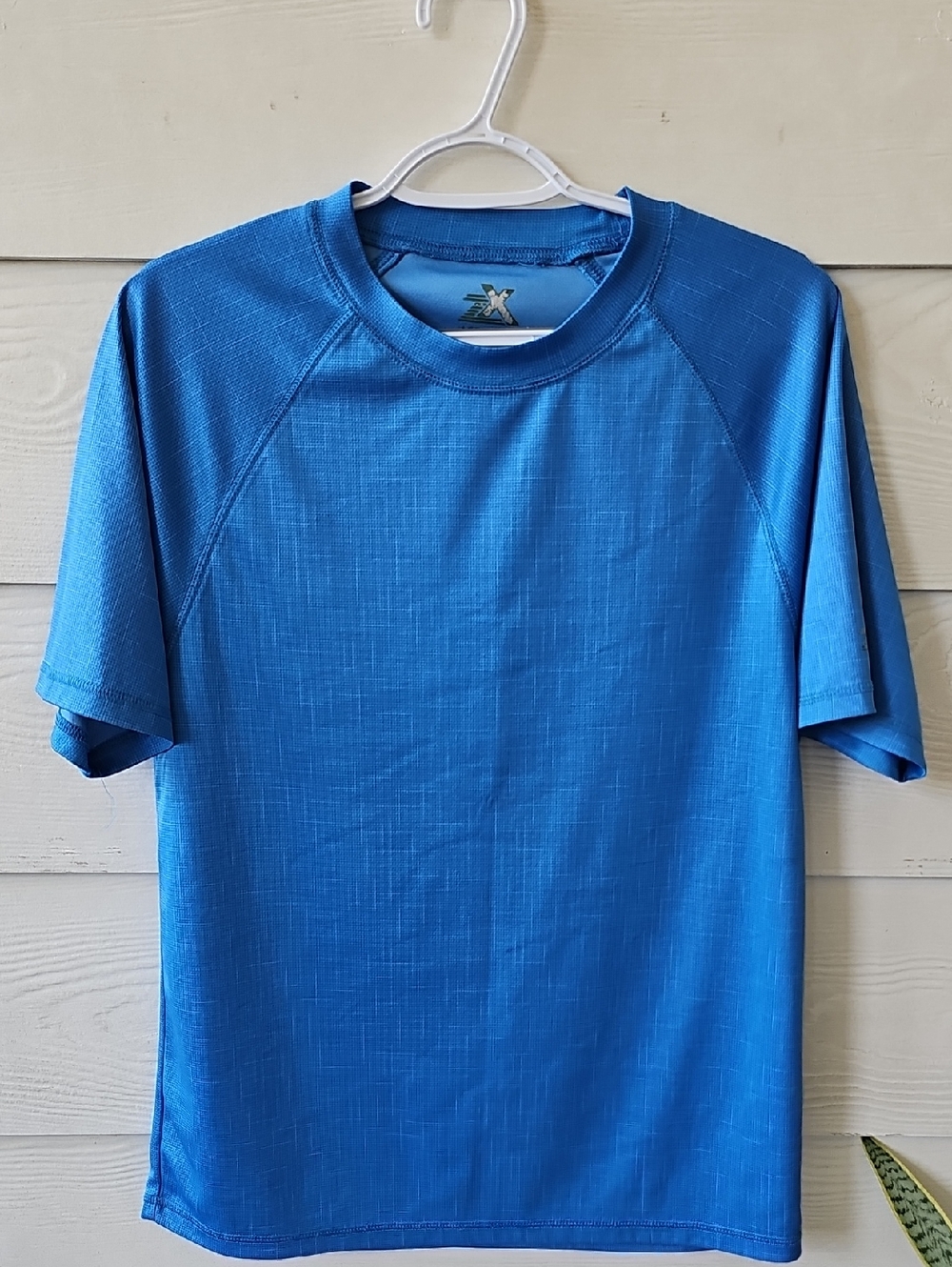 ZeroXposur Light Blue Performance Tee with Olive Logo